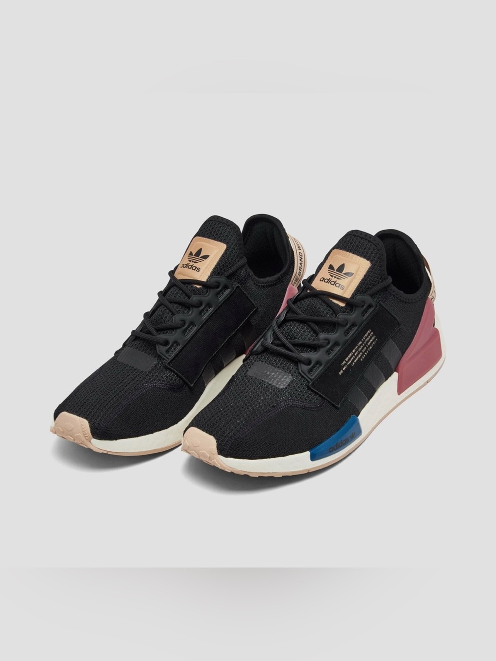 Athletic Sneakers ADIDAS NMD_R1.V2 RUNNING/CASUAL H06330 BLACK BLUE - Picture 2 of 6